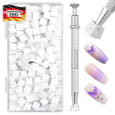 Nail Art Schwämme Set 200 Stück Für Gradient Design Professionell & Anfänger
