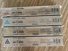 Genuine Set of 4 Ricoh MP C306 MP C406 KCMY Toners 842091/92/93/94
