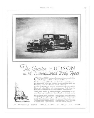 Vintage Auto Wandkunst Klassische Hudson Limousinen Illustration Urban