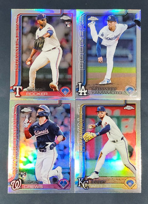 2025 Topps Chrome REFRACTORS 1-200 with Rookies You Pick  - 2 Card Minimum