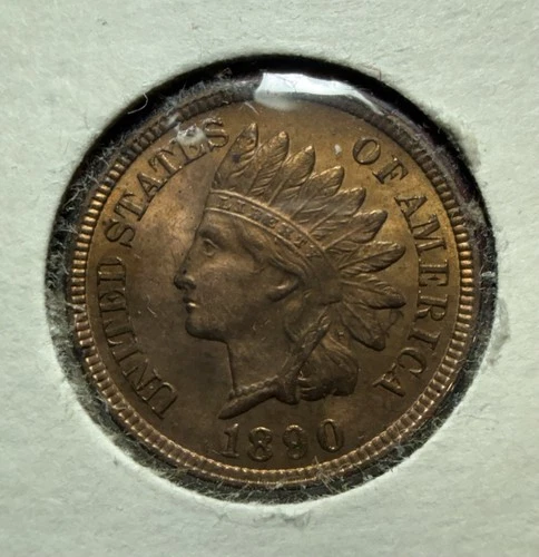1890 Indian Head Penny RB Higher AU Quality