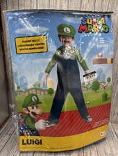 NEW Super Mario Bros Luigi Halloween Costume 2T Toddler Padded Belly with Gloves