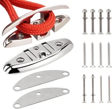5 inch/6 inch Boat Folding Cleats, 316 Stainless Steel Flip-up Marine Silver 