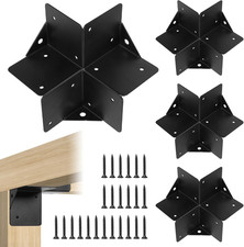 Pergola Bracket Kit 4''X4'', 4Pcs 3-Way Right Angle Corner Bracket with Screws P