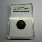 1918-D Lincoln Wheat Small Cent Bronze ANACS MS63 BN Cert #1289895