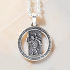 Saint Christopher Necklace Stainless Steel Necklace