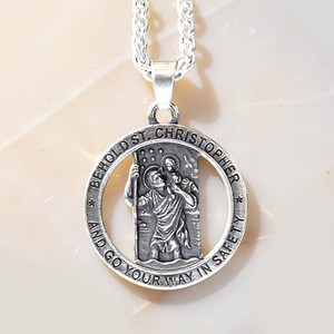 Saint Christopher Necklace Stainless Steel Necklace