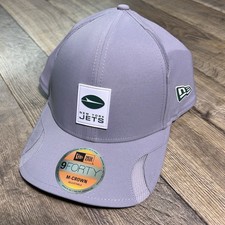 Mens New York Jets New Era 2025 Sideline M-Crown 9FORTY Adjustable Hat Cap Gray