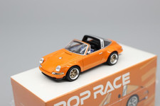 POPRACE 1/64 Scale Porsche Singer Targa 911 964 Orange Open Car Alloy Model Car