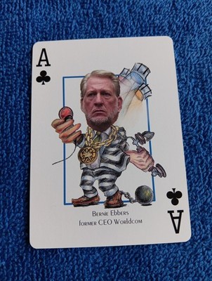 Bernie Ebbers Card Wall Street Most Wanted Hero Decks Playing Card CEO Worldcom