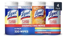 Lysol Disinfecting Wipes Bundle, Home Apartment Dorm Room Essentials 80 Count
