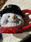 Santa Christmas Mug 3D Snowman Black Hat Red Scarf Collectible Original Package — photo 4