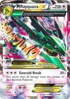 Damaged, English Pokemon Holo Mega-Rayquaza-EX - 76/108 - Holo Rare EX XY - Roar