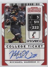 2020 Panini Contenders Draft Picks College Ticket Michael Warren II Auto tw7