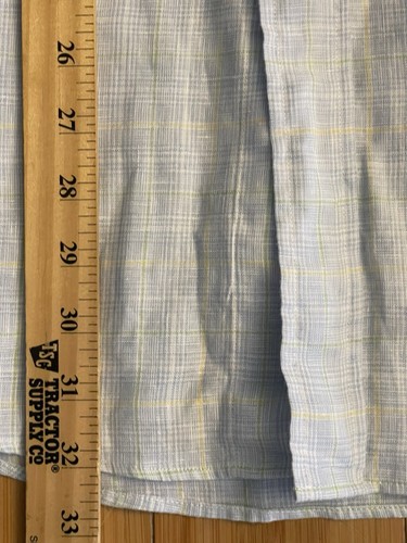 Brooks Brothers 100% Linen Shirt Mens Size Large Button Up Short Sleeve Plaid - Picture 7 of 8