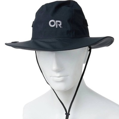 Outdoor Research Seattle Rain Hat Black GORE-TEX Waterproof Wide Brim M 322290