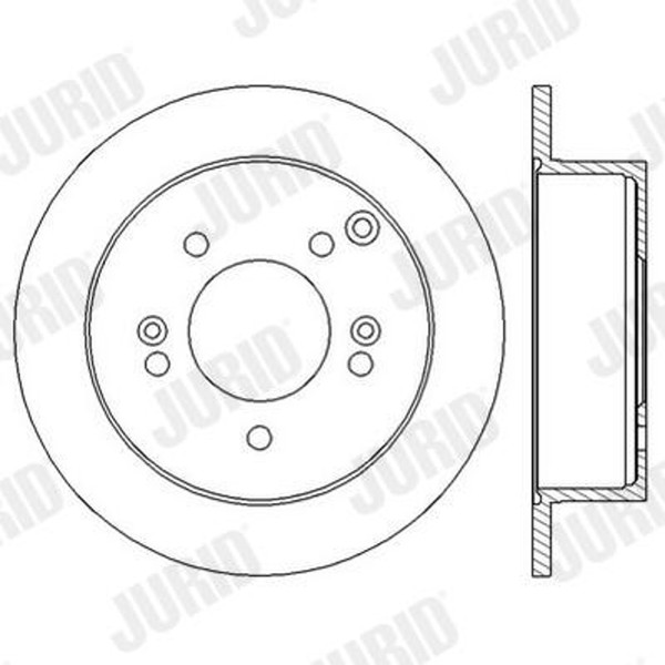 2X Jurid Bremsscheibe Coat+ 562552JC FüR KIA Hyundai JM Sportage Tucson JC 5 NF-image