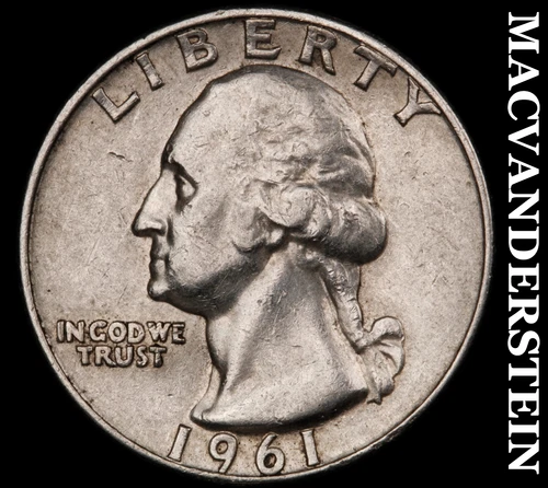 1961-D Washington Quarter- Silver- Scarce Better Date No Reserve #J2529