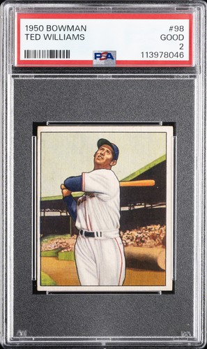 1950 BOWMAN #98 TED WILLIAMS PSA 2
