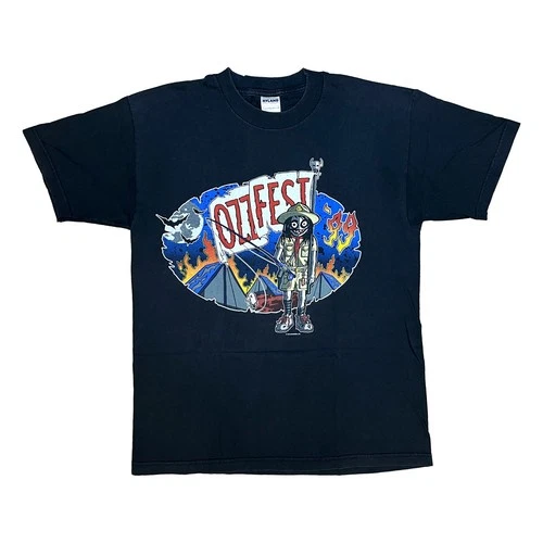 Concert T-Shirt OZZFEST 99 Tour L Large Black S 1990s vintage concert t-shirt, vintage, size L, single stitch, B+ condition