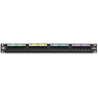 24-Port eXtreme Cat 6+ Flat 110-Style 1RU Patch Panel with Cable Management Bar,