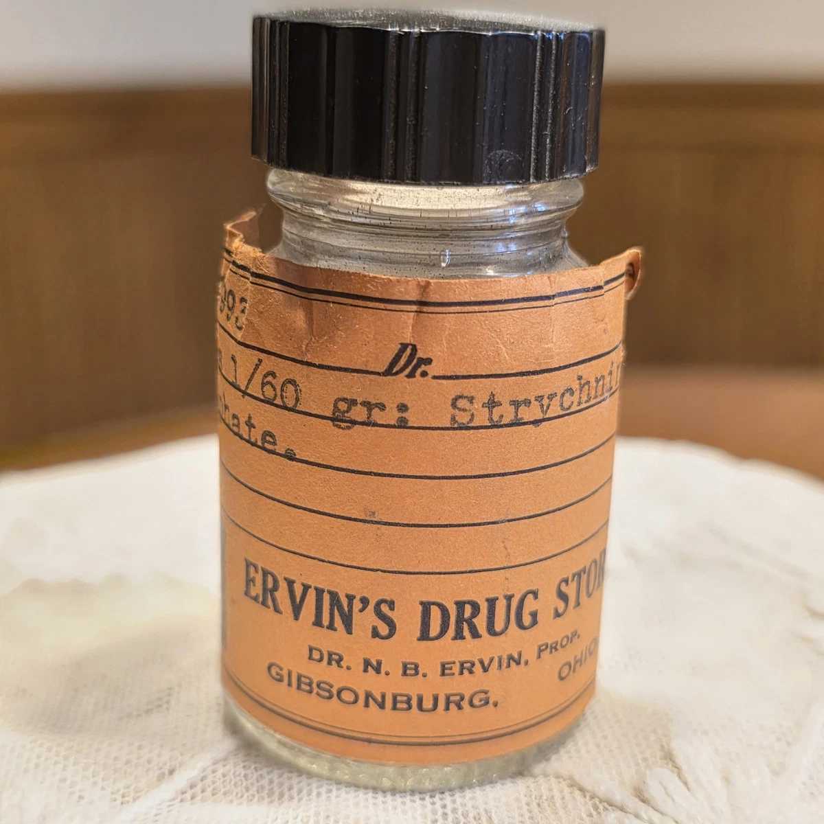 Medicine Bottle Label In Antique Pharmaceutical Bottles & Jars for