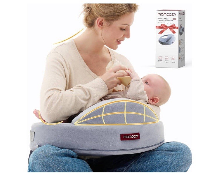 Momcozy Safety Fence Nursing Pillow- Memory Foam-image
