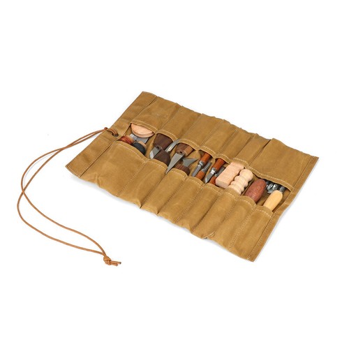 Tourbon Roll up Canvas Tool Carry Holder Wood Carving Knife Organizer Bag Pouch - Picture 15 of 24