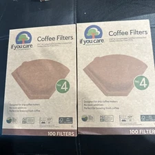 If You Care # 4 Cone Shaped Unbleached Compostable Coffee Filters, 200Count
