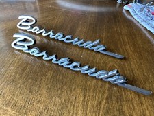 Pair 1968 Plymouth Barracuda Fender Emblems 1970 Mopar Emblem Script 68 70 Side Pair 1968 Plymouth Barracuda Fender Emblems 1970 Mopar Emblem Script 68 70 Side