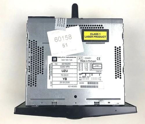 93169253, Original GM / Opel, Radio IDENT AZ, CD30 MP3 "PIANO BLACK", Corsa D - Bild 2 von 6