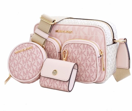 Sac Michael Kors sac à bandoulière Jet Set Item MD PKT Xbody P. BlushMulti neuf - Photo 3 sur 12