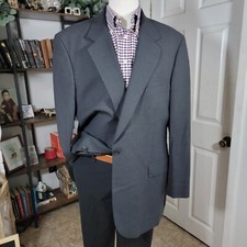 Brooks Brothers Men's Sport Coat Blazer Two Button Charcoal Wool Brooksease 46L