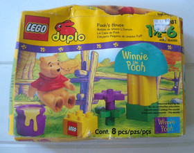 Vintage 44-PC NEW & VARIETY Lego DUPLO 2981 Winnie Pooh House 1999 Tigger Sealed