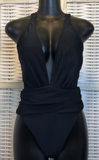 NWT Cupshe Womens One Piece Swimsuit Size XS Black