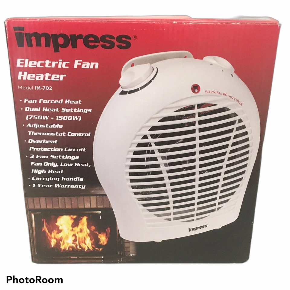 Ventilador Calentador Eléctrico Impress Blanco Incluye Caja Original Probado Funciona Foto 2 de 4