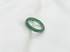 3mm Band GENUINE ROUND GREEN JADE RING - SIZE...