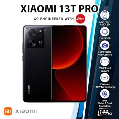 Xiaomi 13T Pro 5G Android Mobile Phone (Black, 12GB+512GB