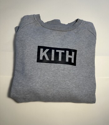 Kith OG Heather Gray Box Logo Crewneck Size Medium *SUPER RARE* | eBay