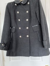 Redherring Debenhams Ladies Women Pea Coat Jacket Grey Size 12.