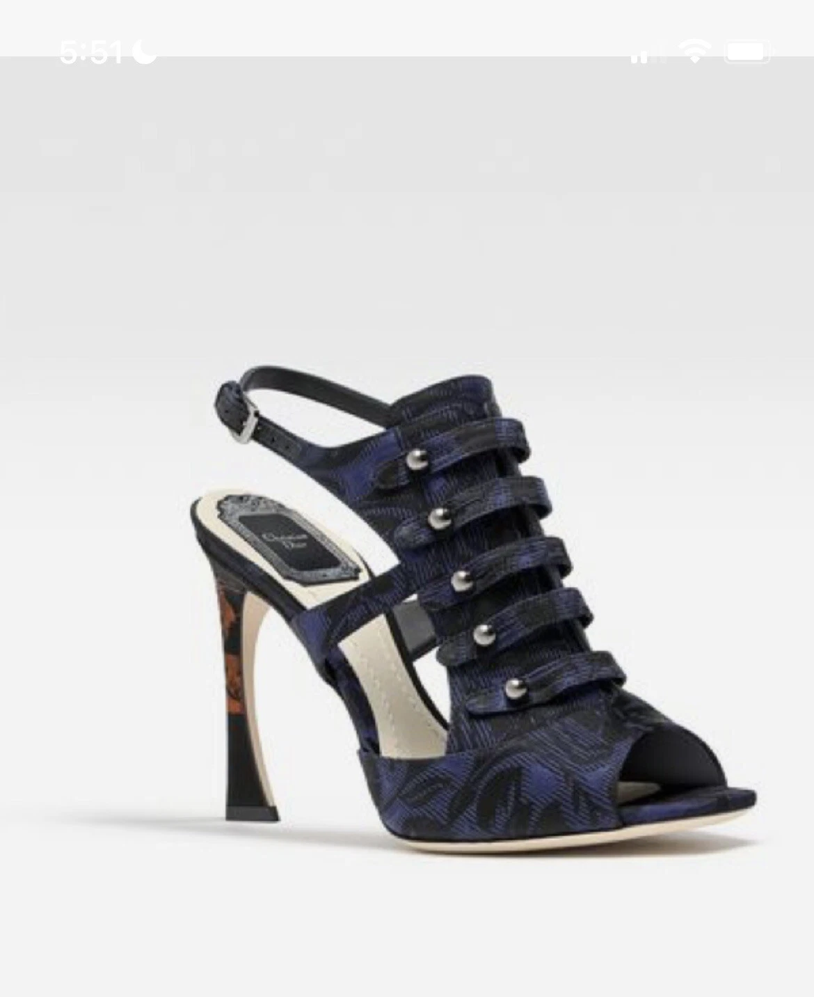 Sandales Christian Dior en cage jacquard