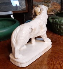 RARE Timberline Lodge Vintage St.Bernard Dog Pottery Souvenir Oregon Mt Hood 5