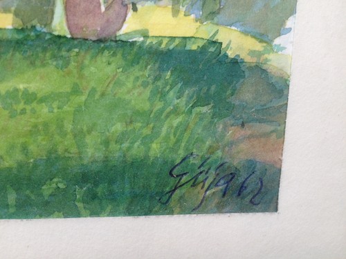::SOMMER IN HERCEG NOVI AQUARELL ANTIK RAHMEN SIGNIERT 1962 SELTEN ANTIK GÜJA - Bild 3 von 5