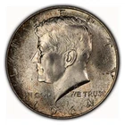1964 50c Kennedy Silver Half Dollar - Colorful Speckled Toning - BU - SKU-Z3907