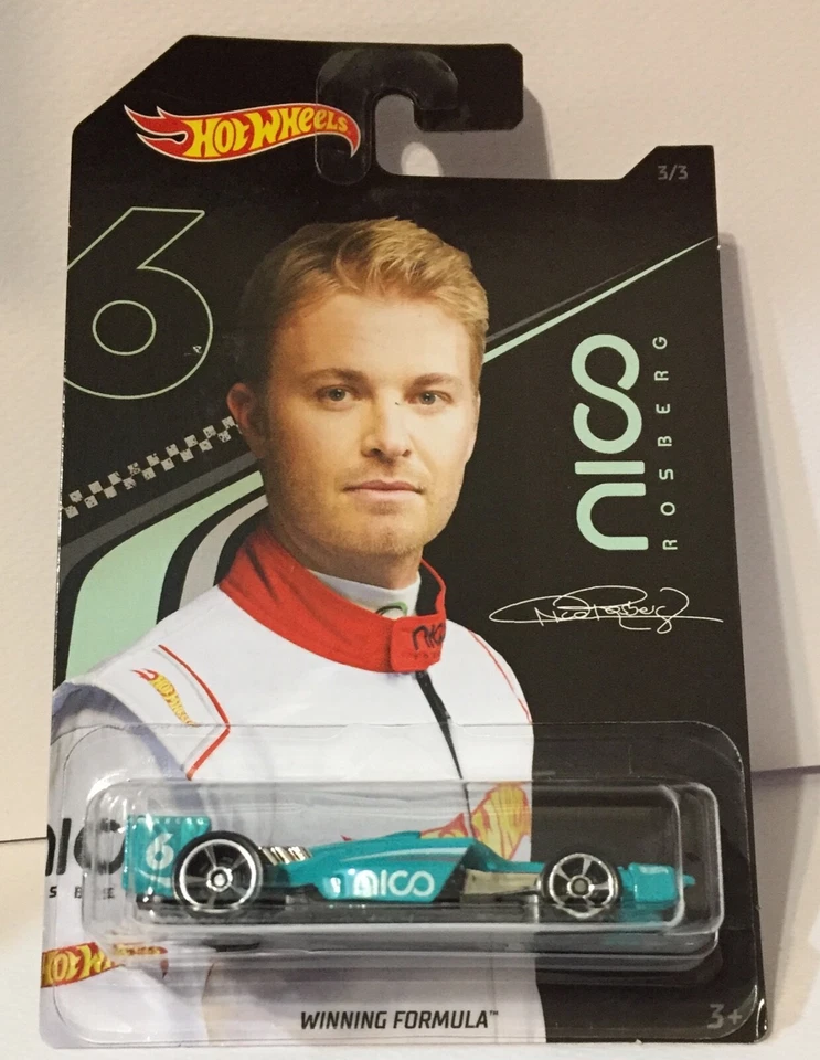 Winning Formula Auto Hot Wheels 6 Nico Rosberg Car Auto Modellino 1/64 Come Foto - Immagine 2 di 4