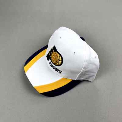 Vintage Indiana Pacers Hat Cap Snapback White NBA Basketball Twins