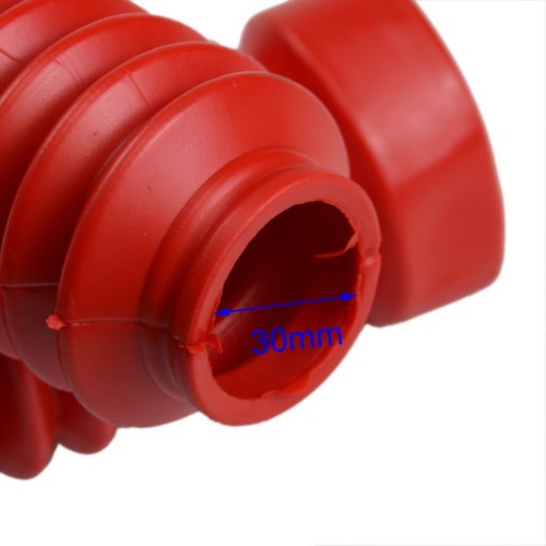 Horquilla delantera de goma roja para motocicleta cubierta antipolvo polaina polainas botas amortiguador - Imagen 6 de 7