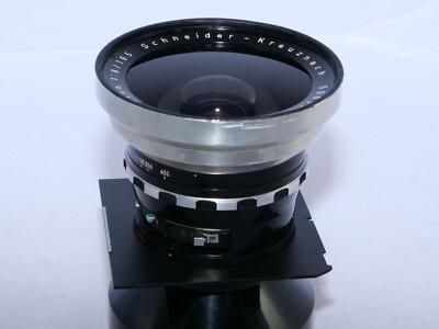 Schneider Super Angulon 165mm f8 Wide-Angle Lens. Covers