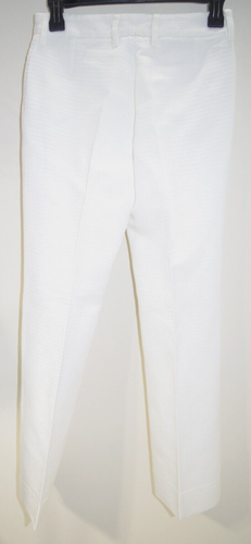 C20 DOLCE & GABBANA Italy White Textured Weave Dress Flat Front Pants 36 2-4