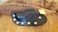 GENUINE LEATHER QUICK-DRAW SHEATH for BUCK 110 FOLDING KNIFE - BLACK